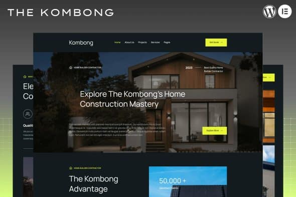 The Kombong - Modern Real Estate Agent Elementor Template Kit