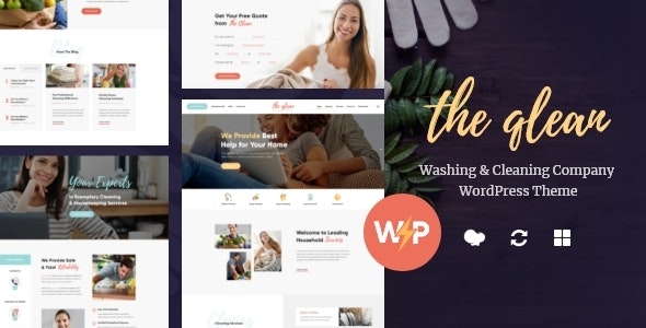 Download The Qlean | Housekeeping: Washing & Cleaning Company WordPress Theme