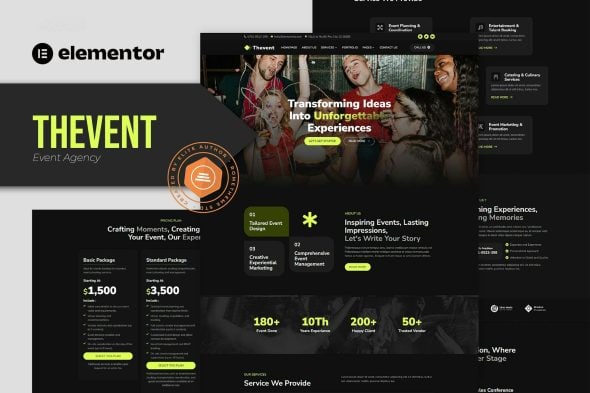 Thevent - Event Agency Elementor Template Kit