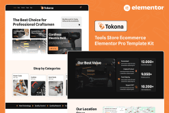 Tokona – Tools Store Ecommerce Elementor Pro Template Kit