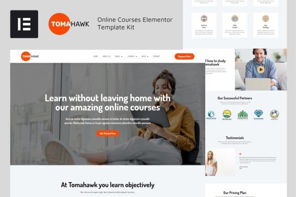 Tomahawk - Online Courses Elementor Template Kit