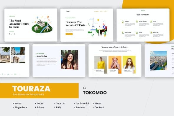 Touraza | Travel & Tour Agency Elementor Template Kit