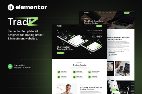 Tradiz - Trading Broker & Investment Elementor Template Kit