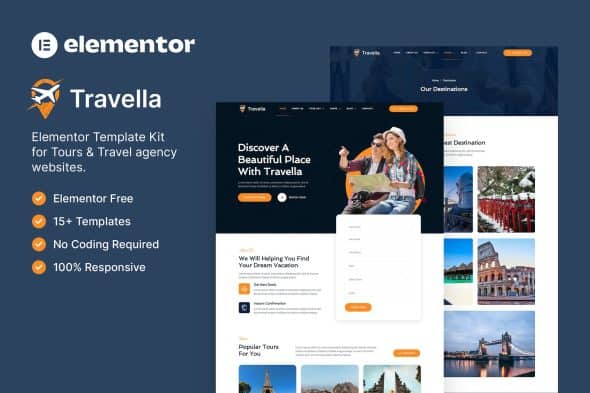 Travella - Tours & Travel Agency Elementor Template Kit