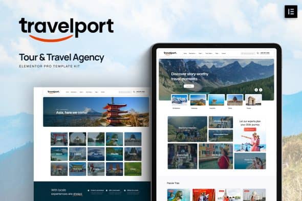 Travelport - Tour & Travel Agency Elementor Pro Template Kit