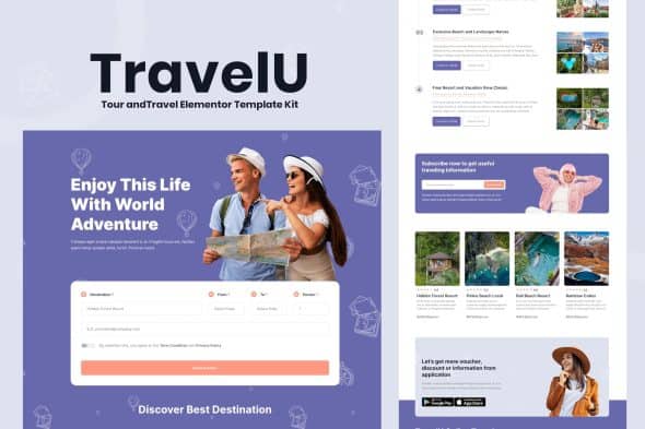 TravelU - Tour & Travel Elementor Template Kit