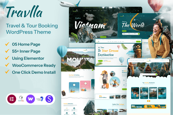 Download Travlla- Travel & Tour Booking WordPress Theme GPL WordPress Plugin