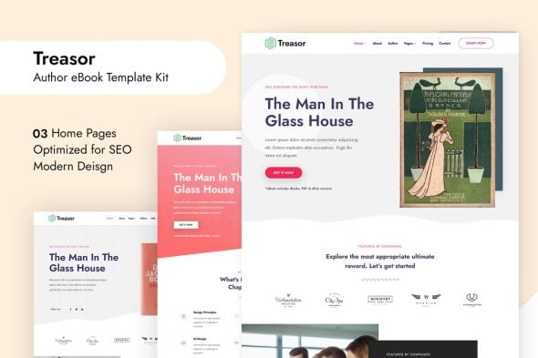 Treasor - Author eBook Elementor Template Kit