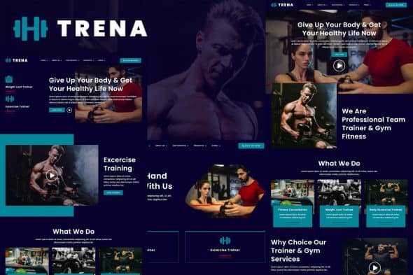 Trena - Sport & Fitness Trainer Services Elementor Template Kit