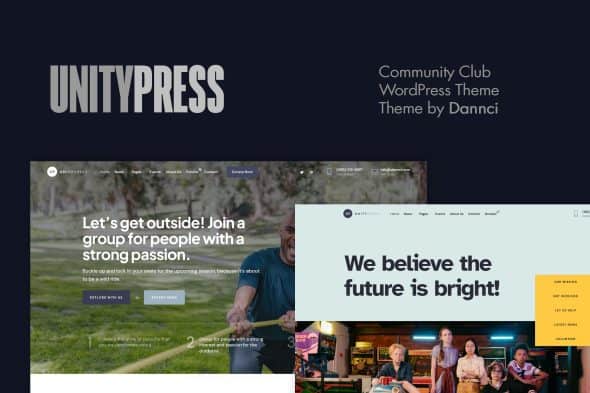 Download UnityPress - Community Club WordPress Theme GPL WordPress Plugin