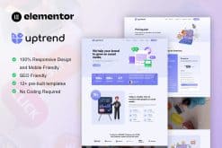 UpTrend - Social Media Marketing Agency Elementor Template Kit