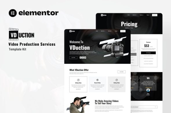 VDuction - Video Production Service Elementor Template Kit