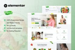 Veganza - Organic Food & Vegetarian Elementor Template Kit