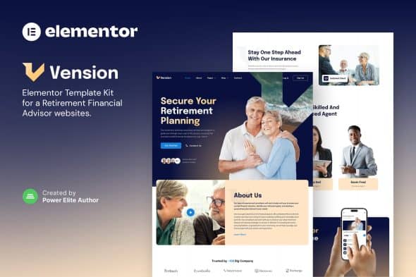 Vension - Retirement Planning Consulting Elementor Template Kit