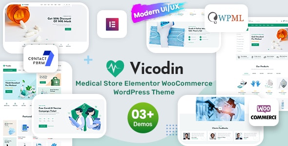 Download Vicodin - Medical Store WordPress Theme