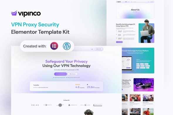 Vipinco - VPN Proxy Security Elementor Pro Template Kit