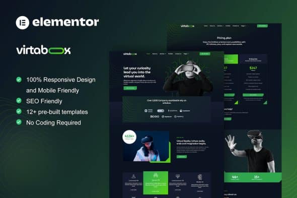 VirtaBox - Virtual Reality Services Elementor Template Kit