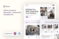 Virtura – Online Course & Education Elementor Template Kit