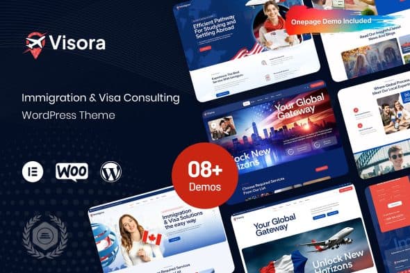 Download Visora - Immigration and Visa Consulting Theme GPL WordPress Plugin