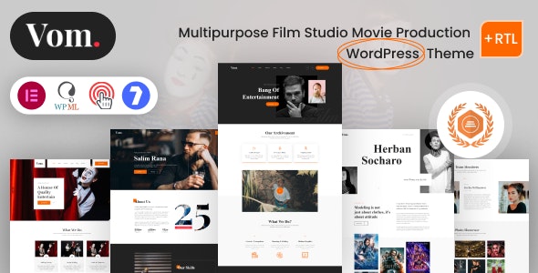 Download Vome - Multipurpose Film Studio Movie Production WordPress Theme