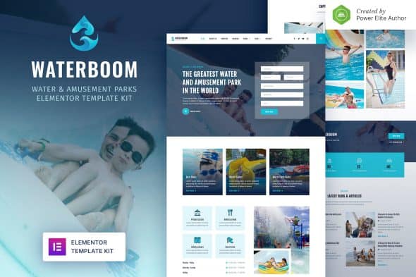 Waterboom - Water & Amusement Park Elementor Template Kit