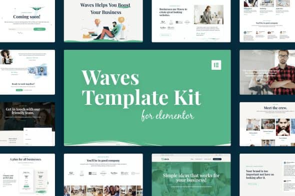 Waves - Startup Agency Elementor Template Kit