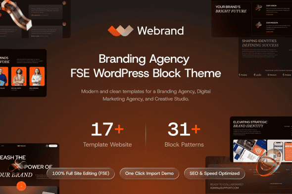 Download Webrand - Branding Agency WordPress Block Theme GPL WordPress Plugin