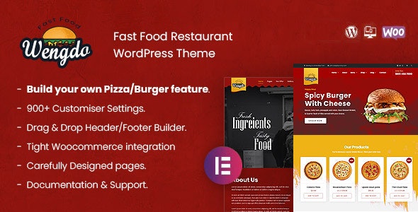 Download Wengdo - Fastfood WordPress Theme