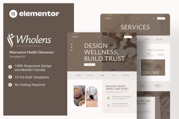 Wholens – Alternative Health Elementor Template Kit