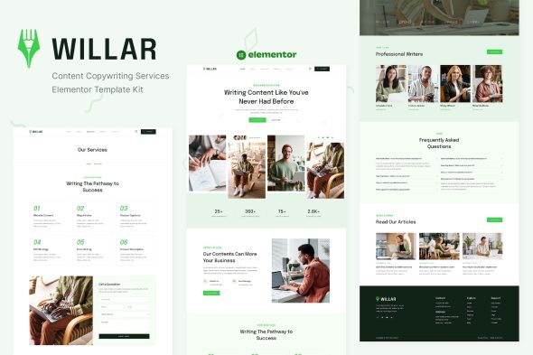 Willar - Content Copywriting Services Elementor Template Kit