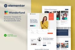 Wonderfund - Fundraising & Charity Elementor Template Kit