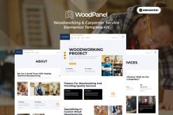 Woodpanel – Woodworking & Carpenter Service Elementor Pro Template Kit