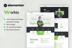 Workio - Digital Service & Creative Portfolio Elementor Template Kit