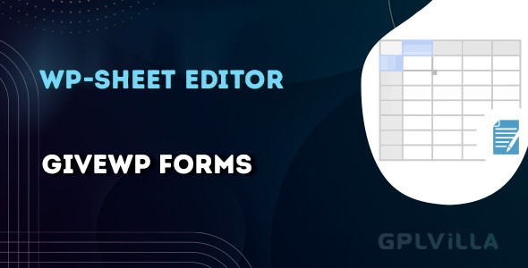 Download WP Sheet Editor - Bulk Edit GiveWP Forms Pro