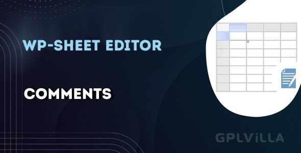 Download WP Sheet Editor - Comments Pro