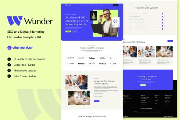 Wunder - SEO & Digital Marketing Elementor Template Kit