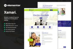 Xamari - Pet Care Services Elementor Template Kit