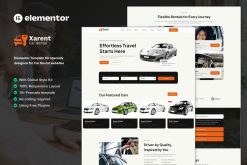 Xarent - Car Rental Elementor Template Kit