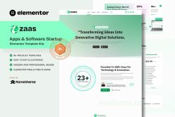 Zaas - Apps & Software Startup Elementor Template Kit