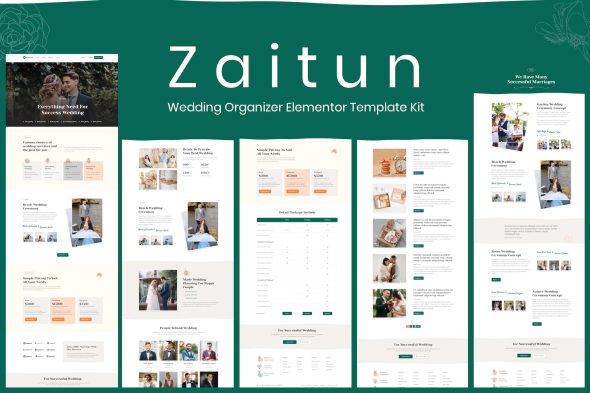 Zaitun - Wedding Organizer Elementor Template Kit