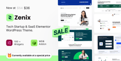 Zenix - Tech Startup & SaaS Elementor WordPress Theme