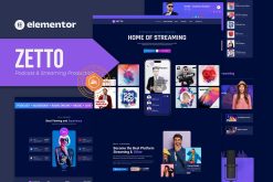 Zetto - Podcast & Streaming Production Elementor Template Kit