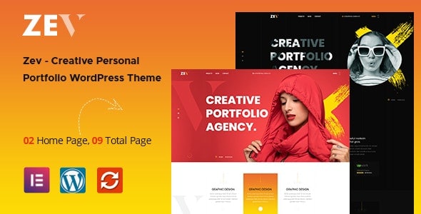 Download Zev – Creative Personal Portfolio WordPress Theme