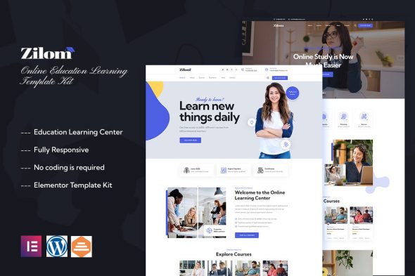 Zilom - Online Education Learning Elementor Template Kit