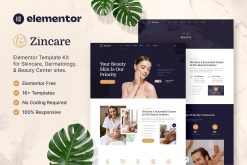 Zincare - Skincare & Dermatology Elementor Template Kit