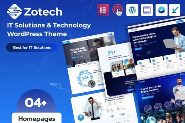 Download Zotech - IT Solutions & Technology WordPress Theme GPL WordPress Plugin