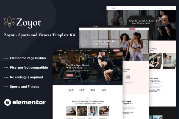 Zoyot - Sports & Fitness Elementor Template Kit